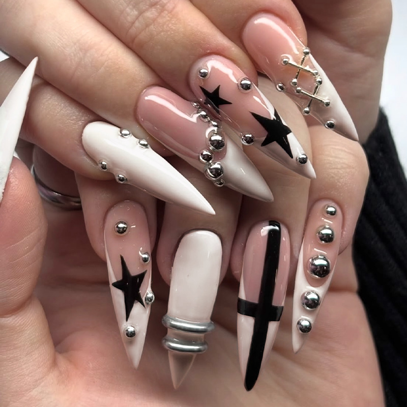 Decorating Tip Set - 24pcs Long Stiletto False Nails Sets