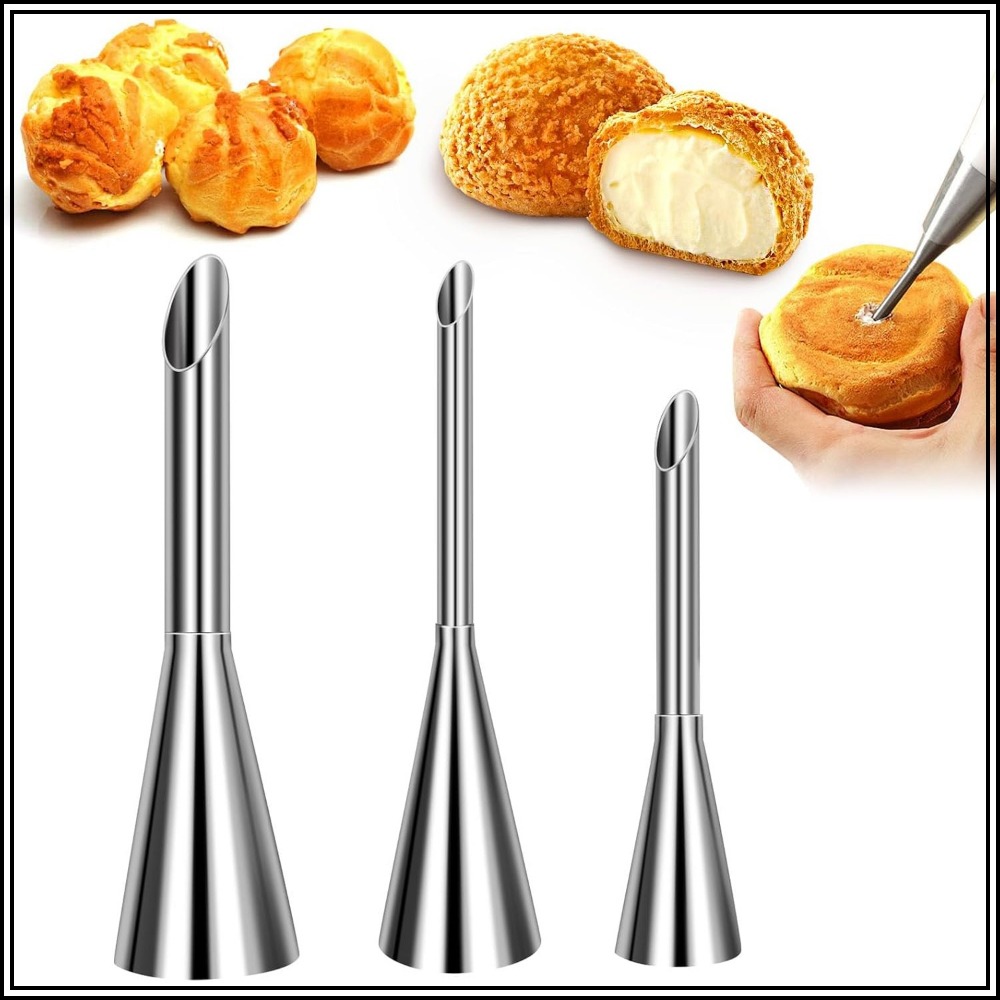 Decorating Tip Set - Long Cream Puff Piping Tips Set