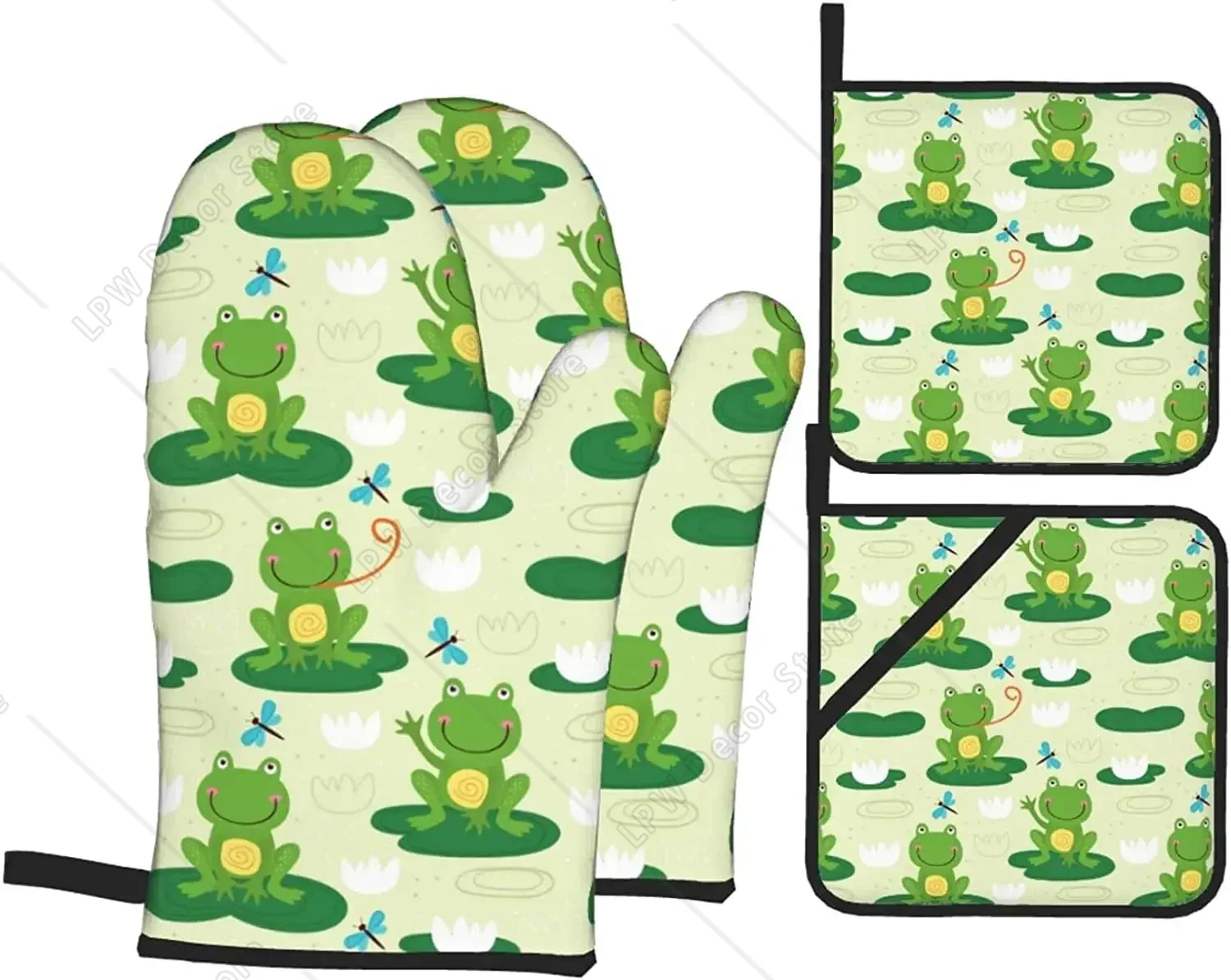Kitchen Baking Counter - Cute Frog Funny Oven Mitts and