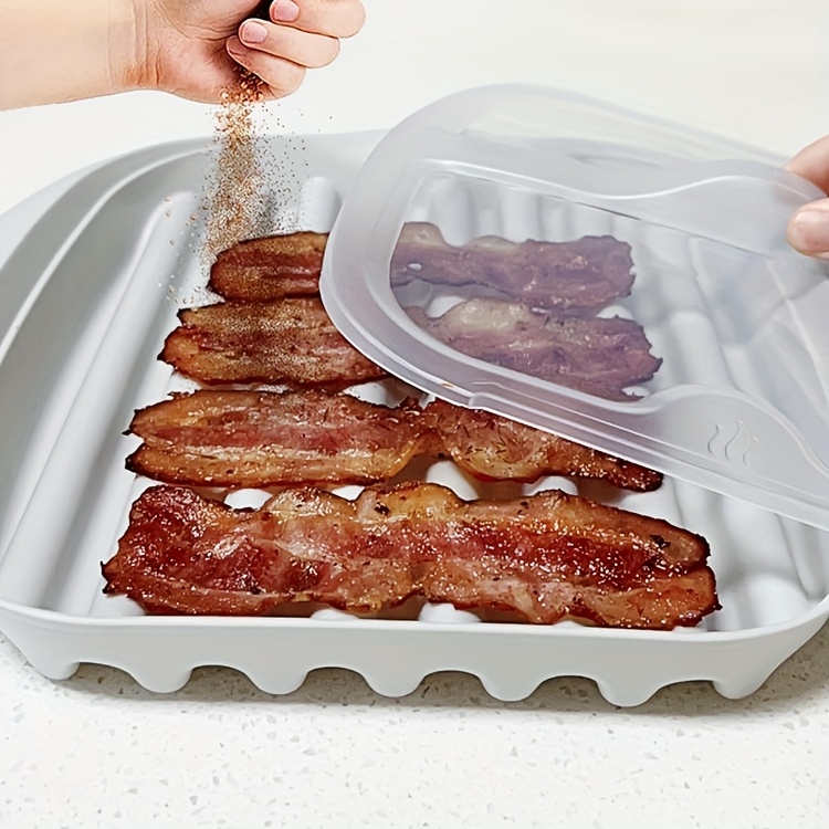 Kitchen Essentials Baking Tray - Microwave Bacon Cooking Tray Drainage Design