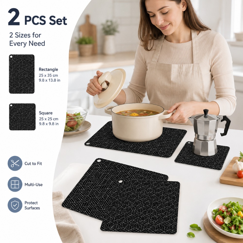Kitchen Baking Counter - 1/2Pcs Silicone Induction Cooktop Mat Fireproof