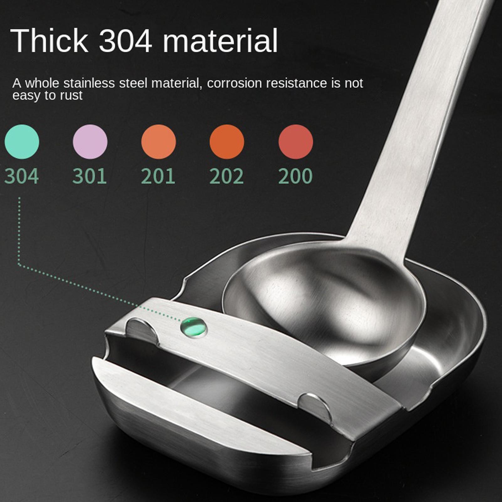 Kitchen Baking Counter - Spoon Rest Self-Standing Utensil Lid Rack