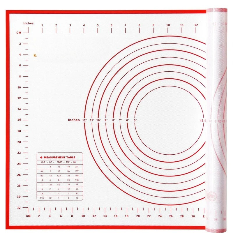 Kitchen Baking Counter - Black &red 40x60cm Thick Silicone Baking