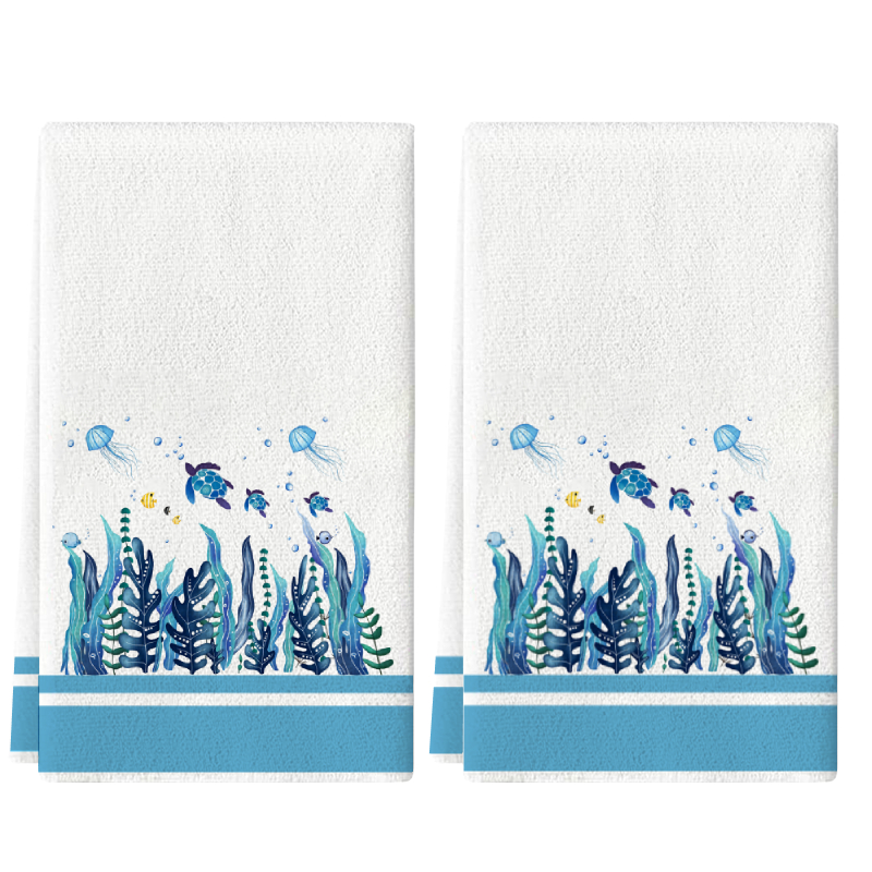 Kitchen Baking Necessities - 2Pcs, Blue-Edged Sea Turtle Jellyfish Kitchen