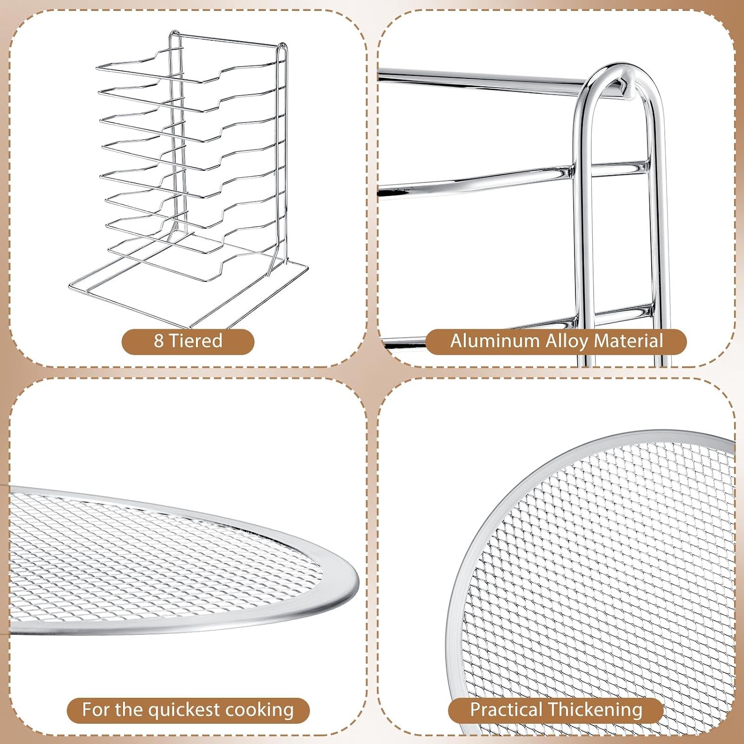 Pizza Rack 8 Tiered Stand With - đánh giá và giá Kitchen Baking Ware
