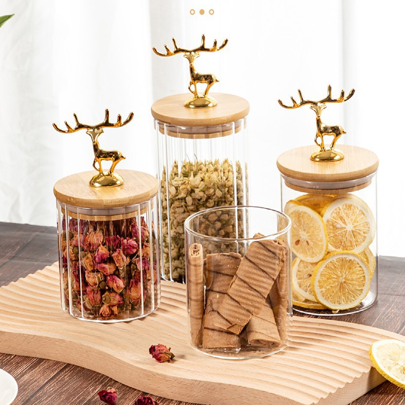 Nordic Golden Elk Storage Jar  - đánh giá và giá Kitchen Bank