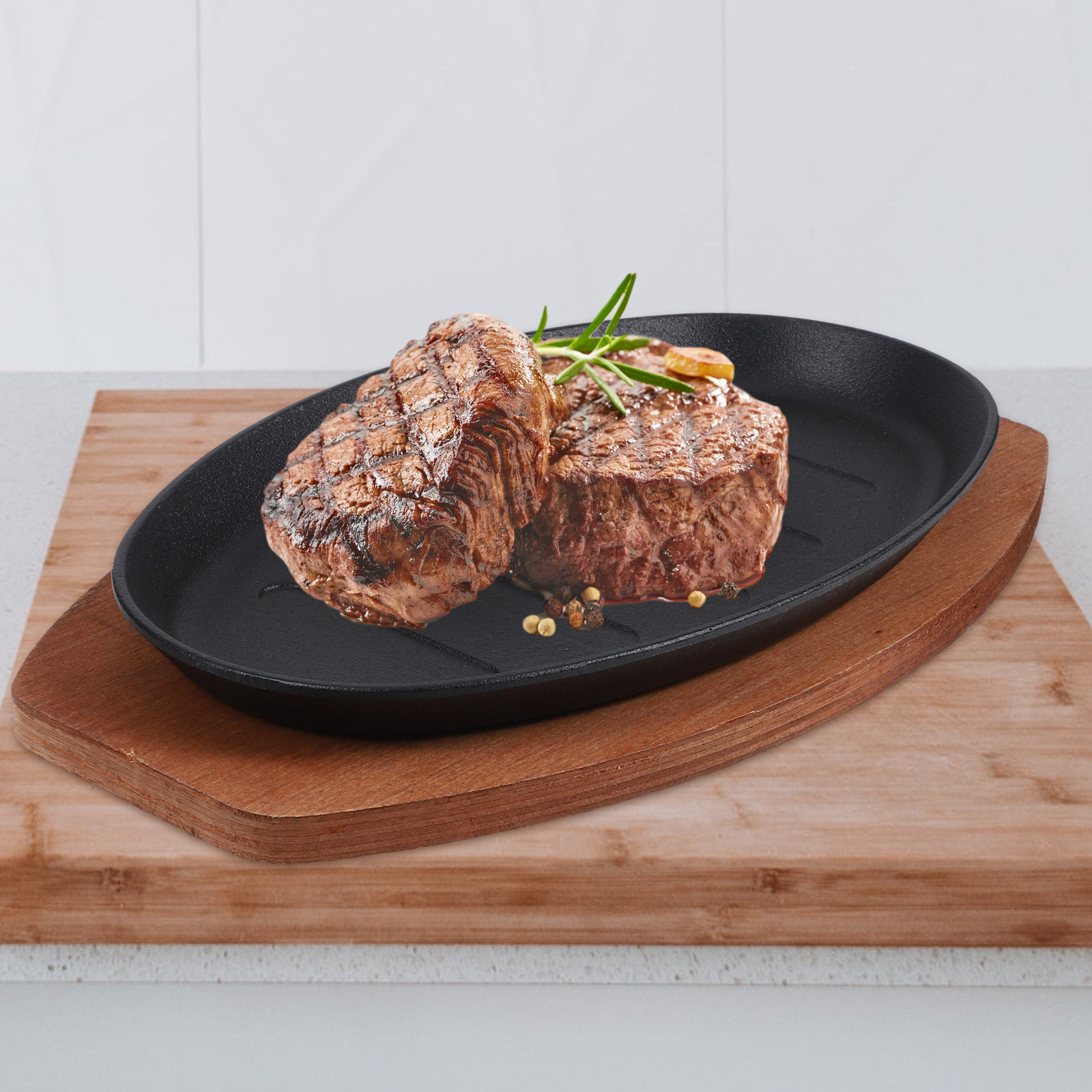 1Set Iron Grilling Pan Steak P - đánh giá và giá Kitchen Essentials Baking Tray