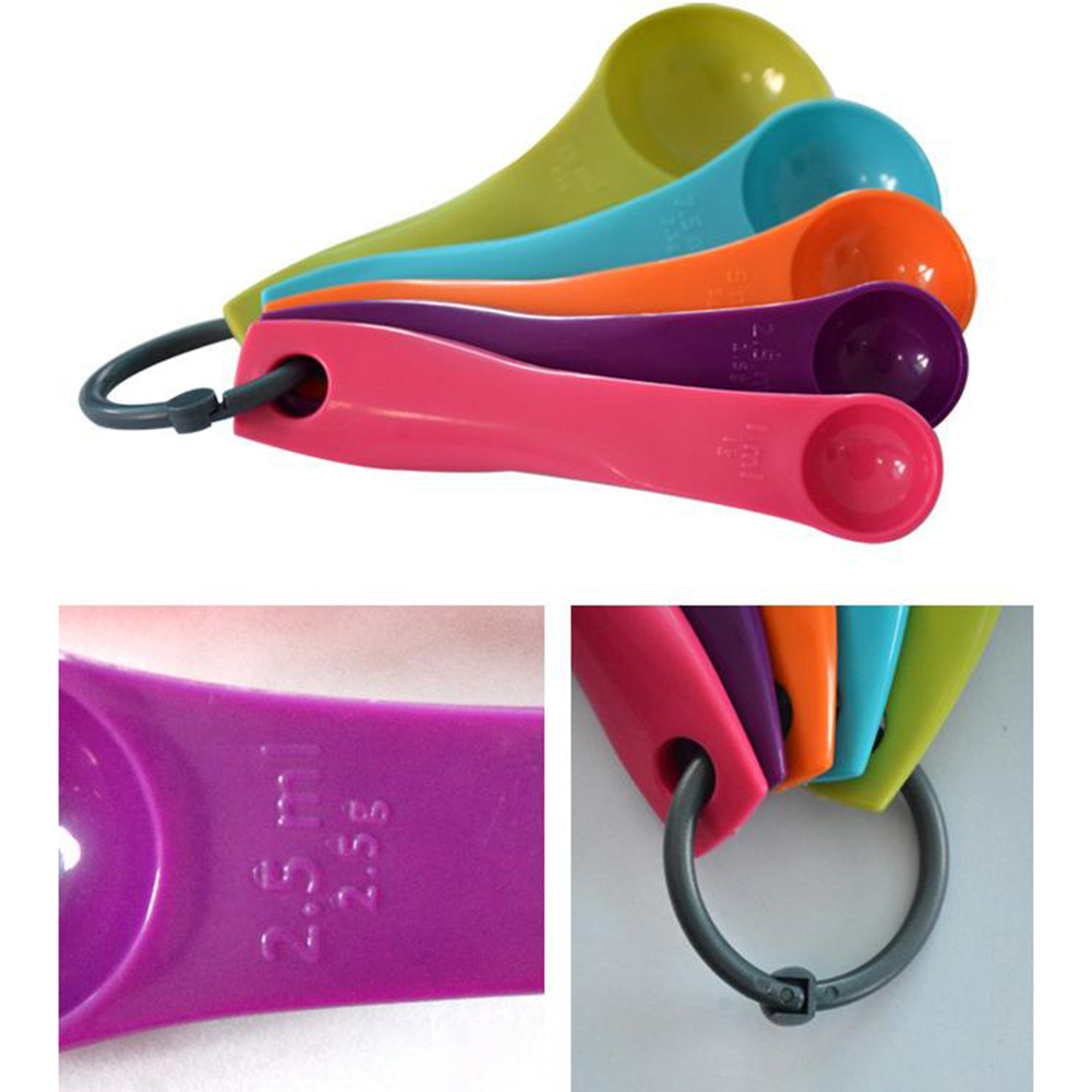 5-Piece Colorful Salt Oil Spoo - đánh giá và giá Kitchen Baking Utensils