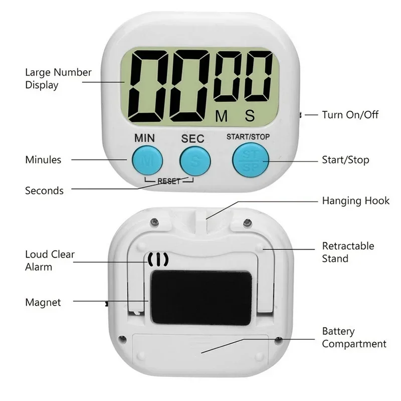 Mini Digital Kitchen Timer Big - đánh giá và giá Baking Kitchen Hourly