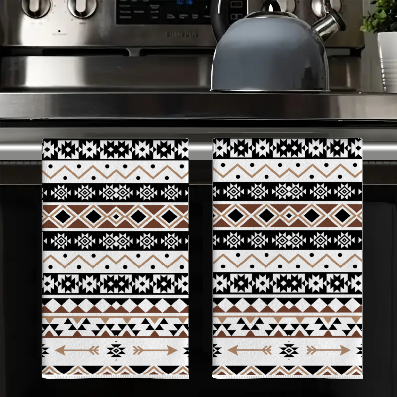 2Pcs, Black and White Geometri - đánh giá và giá Kitchen Baking Necessities