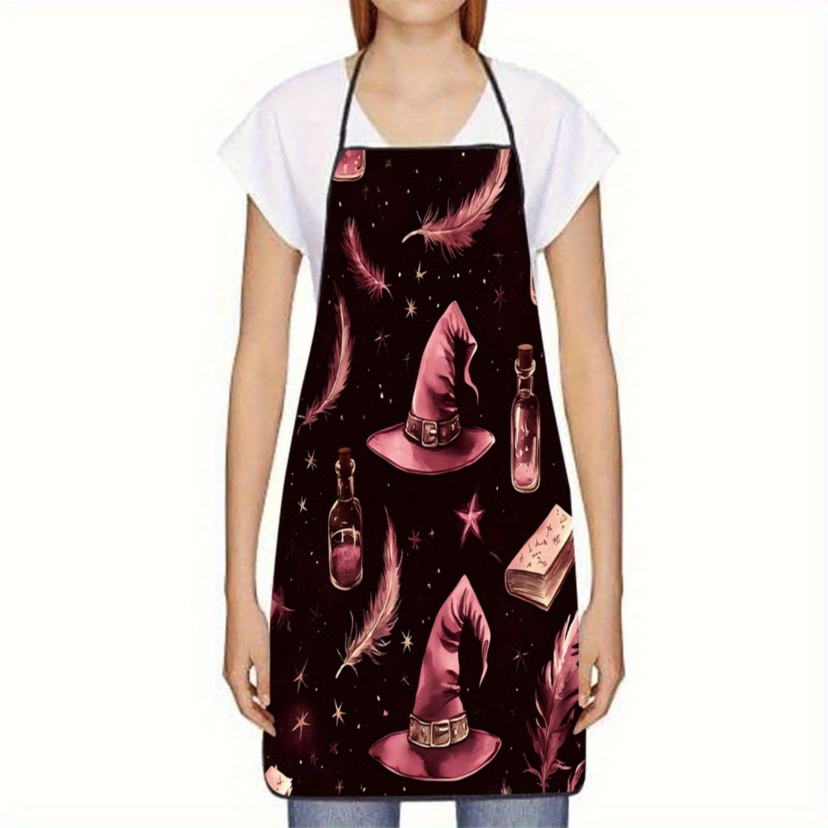 1pc Witch Hat & Feather Print  - đánh giá và giá Kitchen Witch Baking