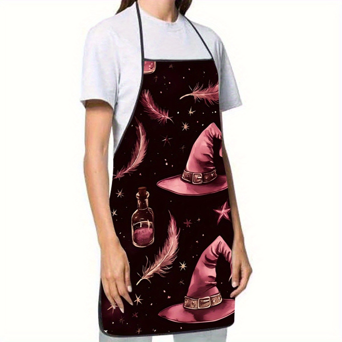 1pc Witch Hat & Feather Print  - đánh giá và giá Kitchen Witch Baking