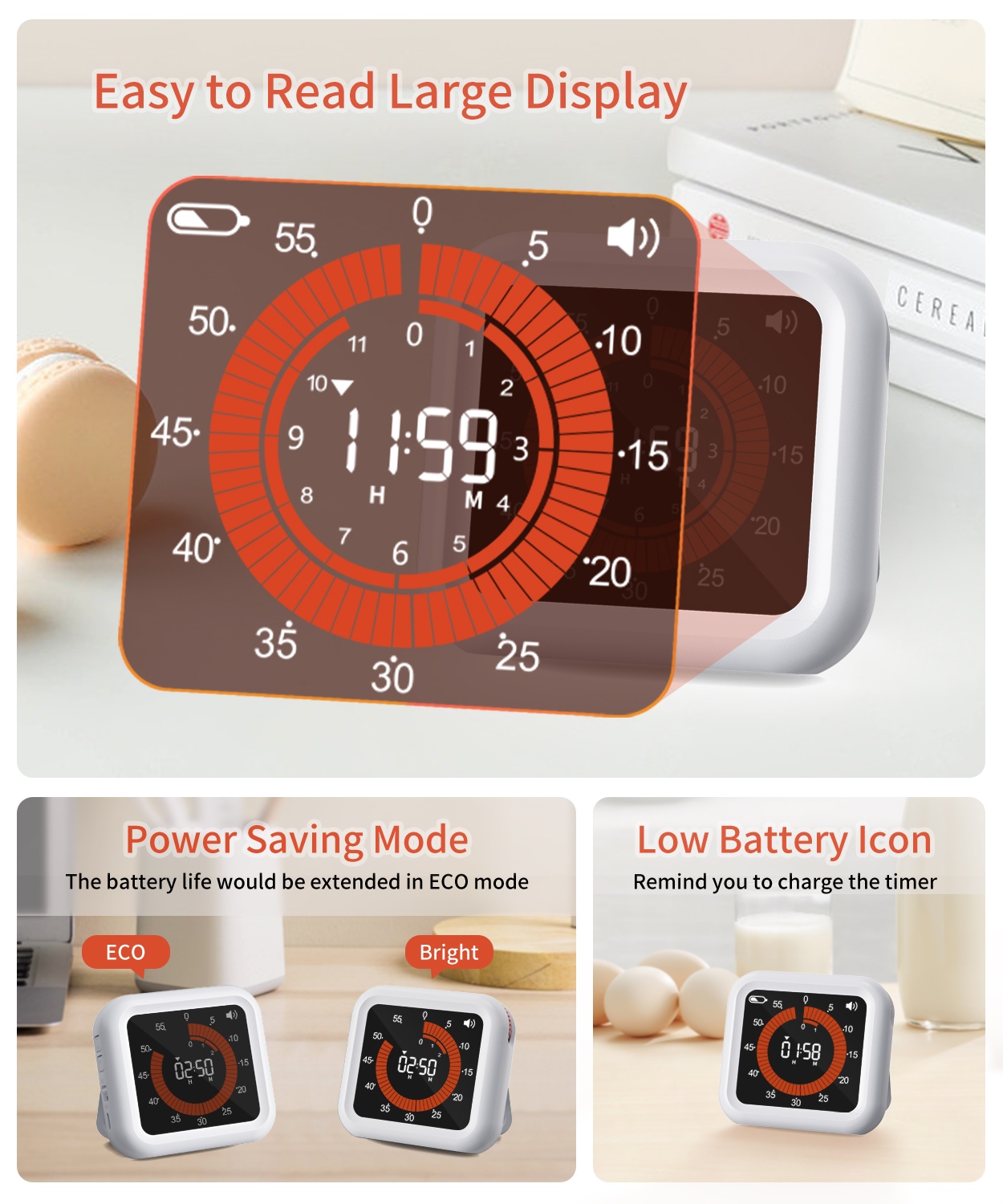 Visual Digital Timer Manual Kn - đánh giá và giá Baking Kitchen Hourly