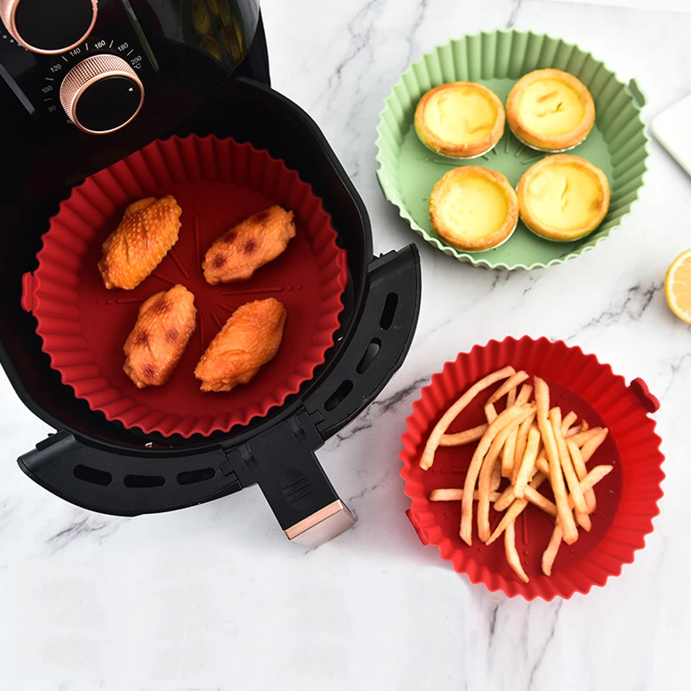 Round Air Fryer Silicone Pot - - đánh giá và giá Kitchen Essentials Baking Tray