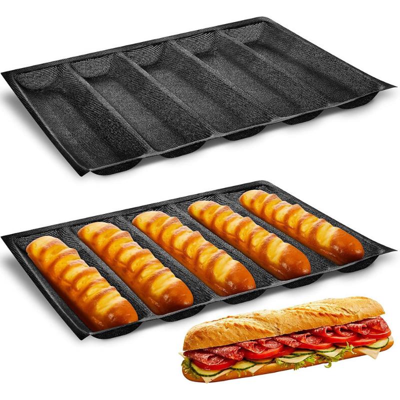 5 Cavity Hoagie Rolls Pan Nons - đánh giá và giá Kitchen Essentials Baking Tray