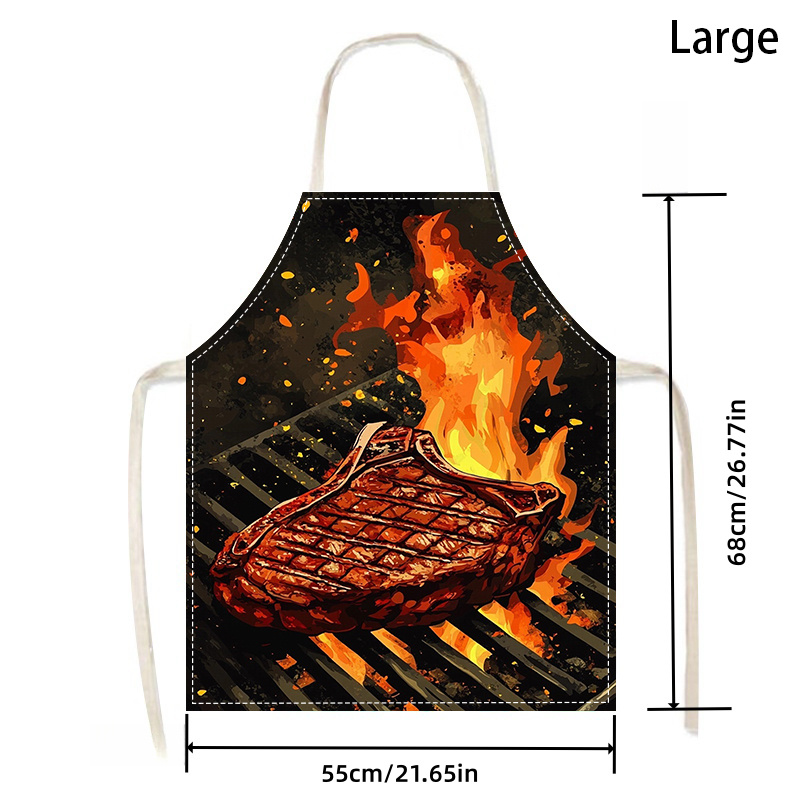 1pc BBQ Steak Apron with Flame - đánh giá và giá Kitchen Baking Gift Ideas