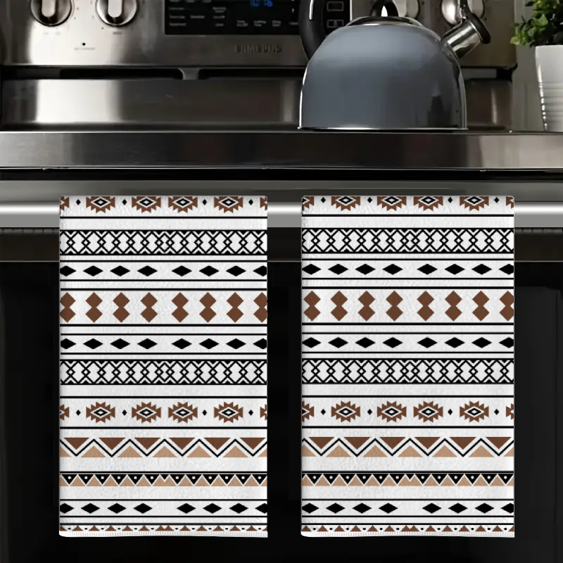 2Pcs, Exotic Geometric Striped - đánh giá và giá Kitchen Baking Necessities
