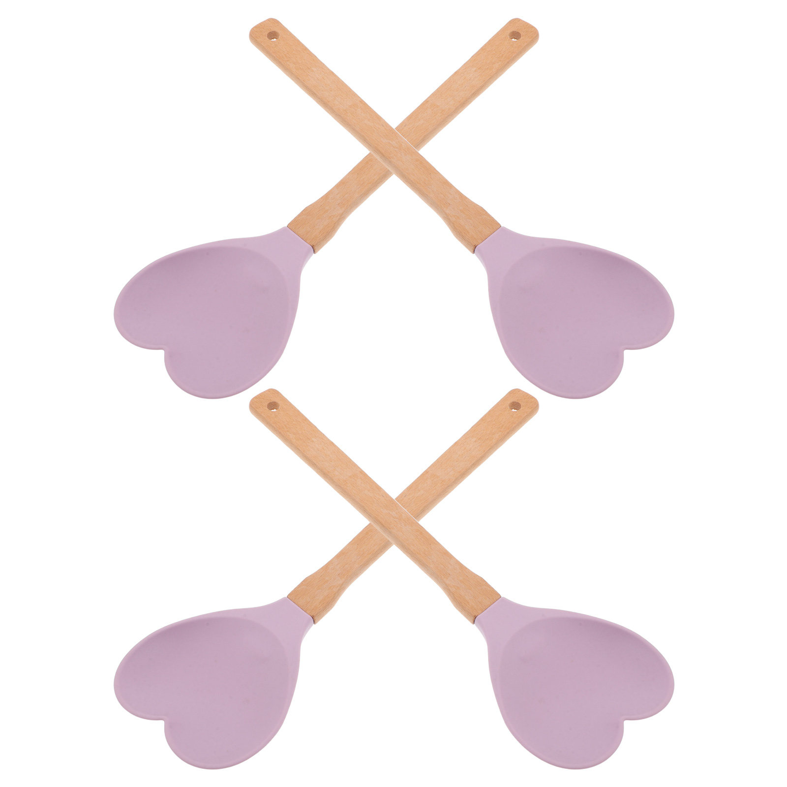 Heart-Shaped Silicone Spatula  - đánh giá và giá Kitchen Baking Utensils
