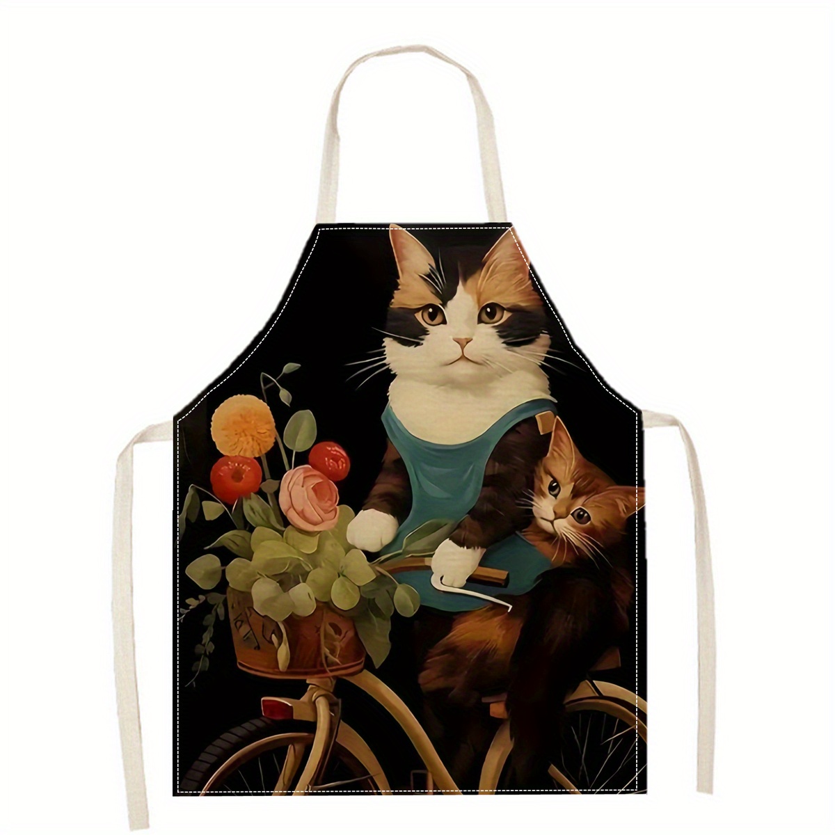 Linen Apron Funny Cat Sunglass - đánh giá và giá Kitchen Baking Gift Ideas