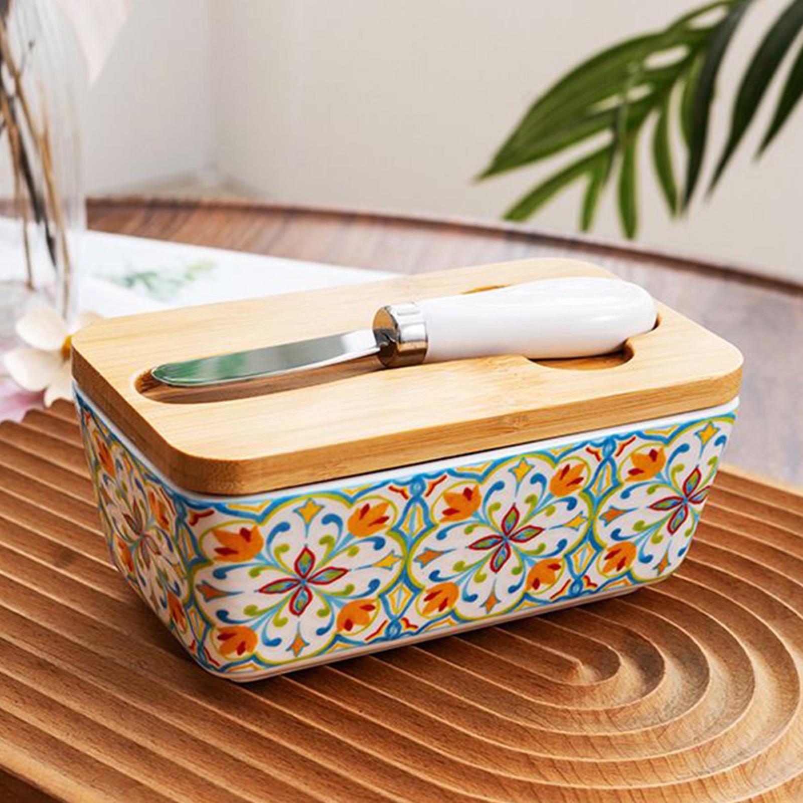 Butter Dish Ceramic Butter Con - đánh giá và giá Kitchen Baking Counter