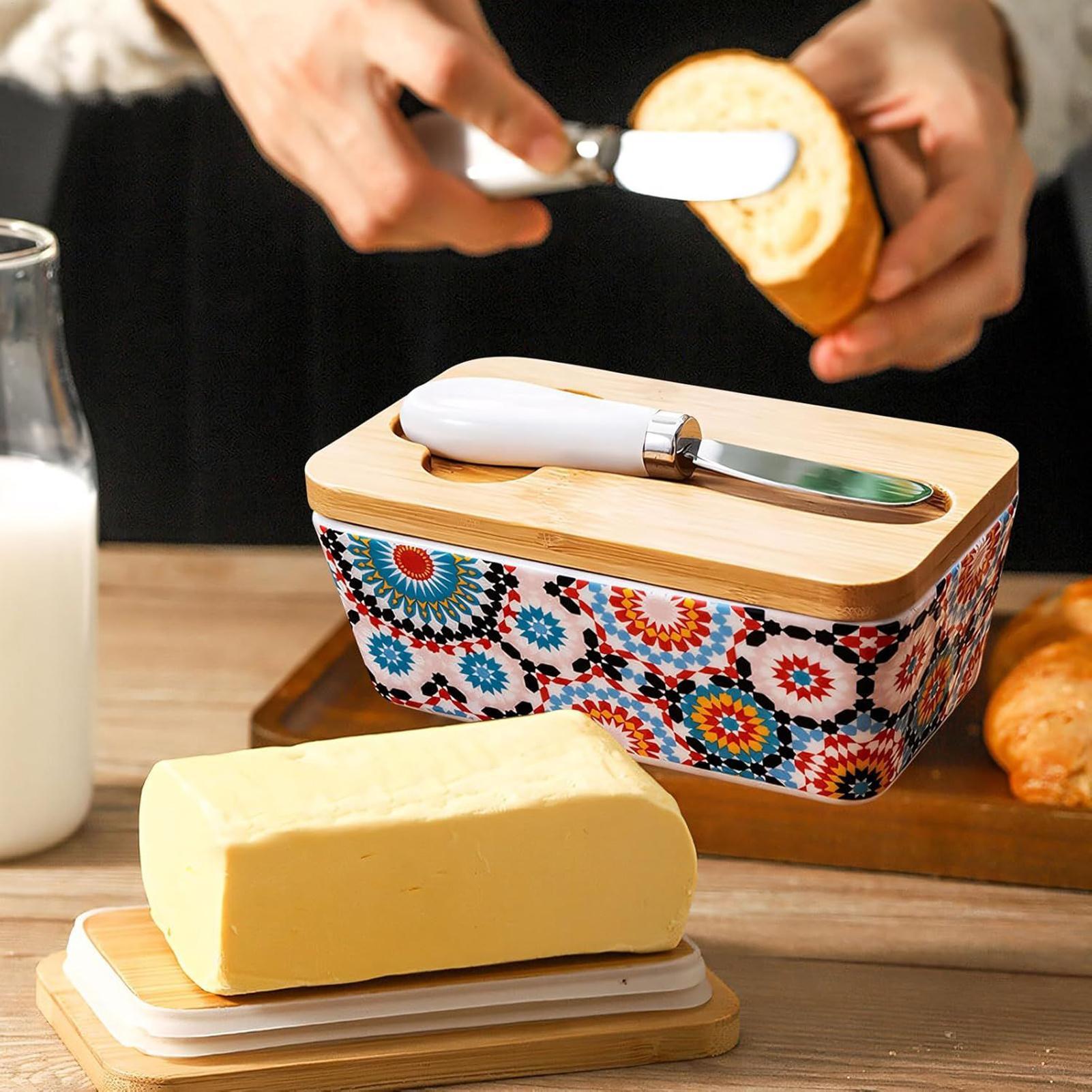 Butter Dish Ceramic Butter Con - đánh giá và giá Kitchen Baking Counter