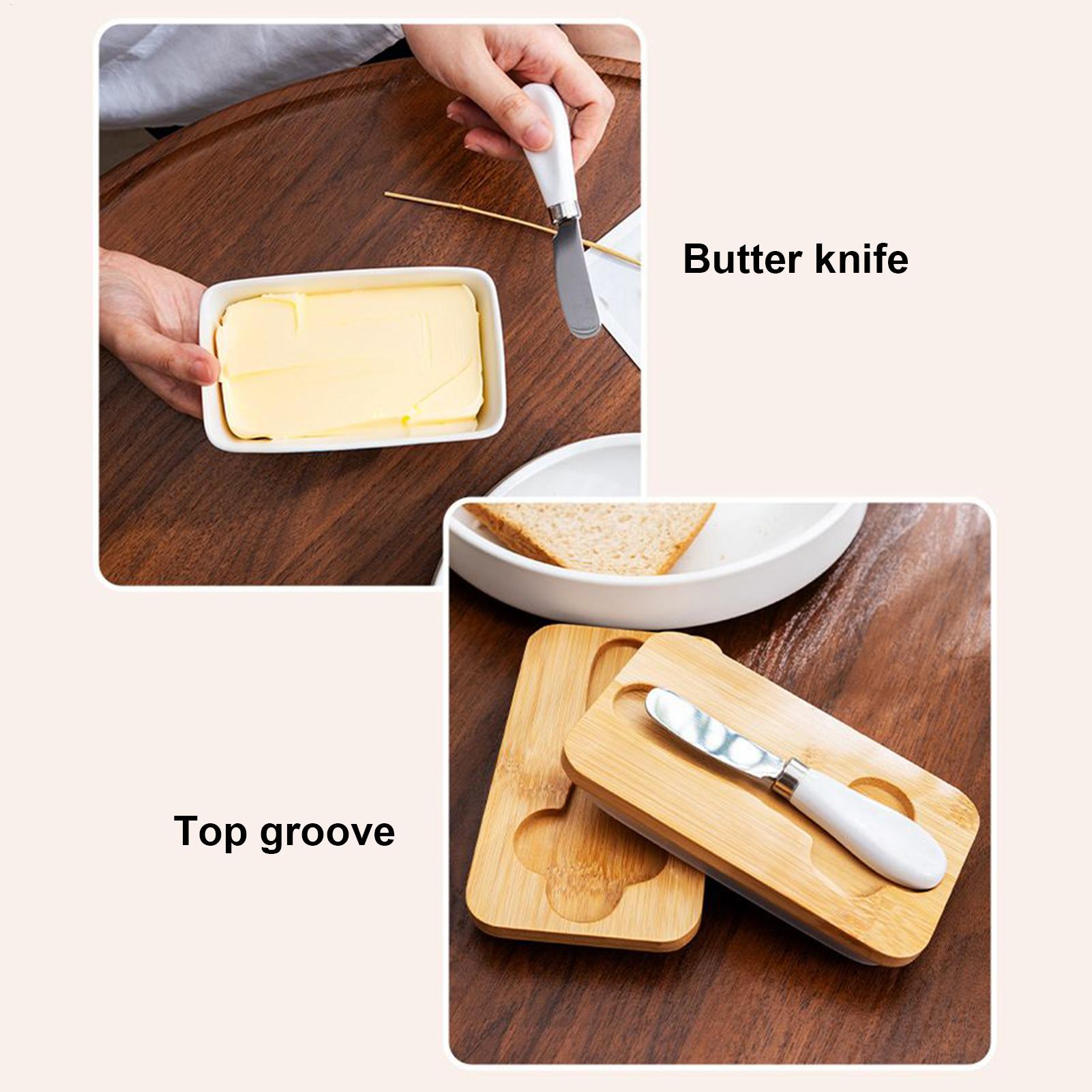 Butter Dish Ceramic Butter Con - đánh giá và giá Kitchen Baking Counter
